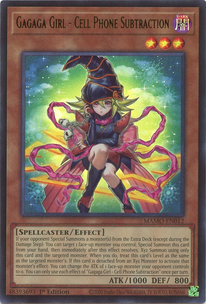 Gagaga Girl - Cell Phone Subtraction MAMO-EN012 card from Magnificent Monsters