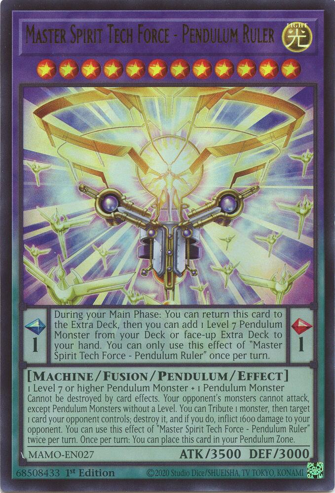 Master Spirit Tech Force - Pendulum Ruler MAMO-EN027 card from Magnificent Monsters