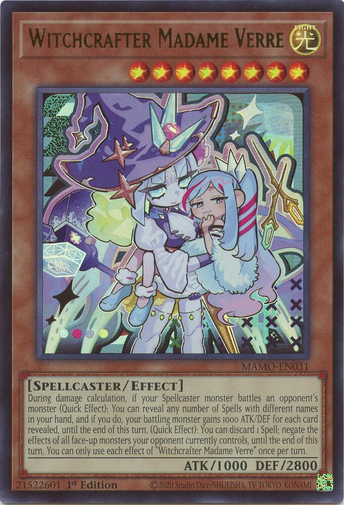 Witchcrafter Madame Verre MAMO-EN031 card from Magnificent Monsters