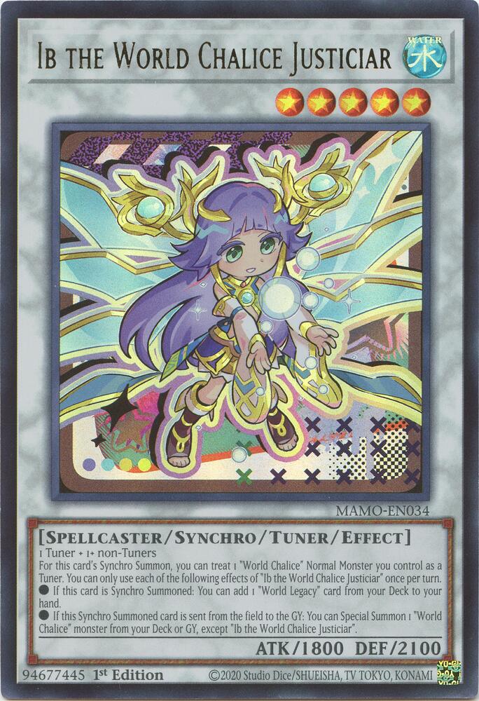 Ib the World Chalice Justiciar MAMO-EN034 card from Magnificent Monsters
