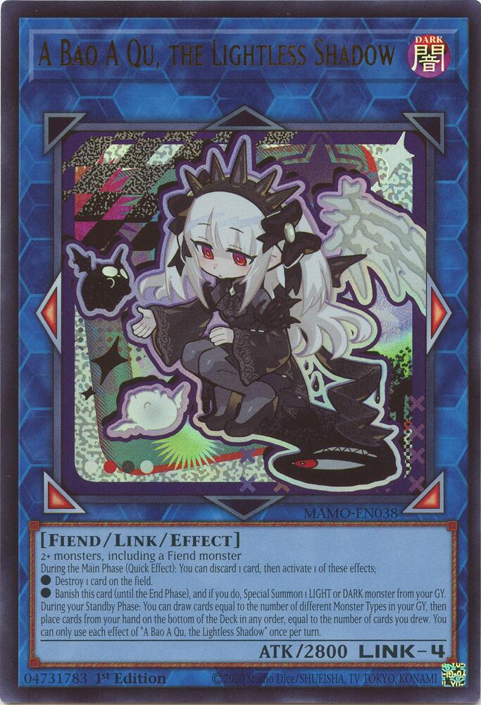 A Bao A Qu, the Lightless Shadow MAMO-EN038 card from Magnificent Monsters