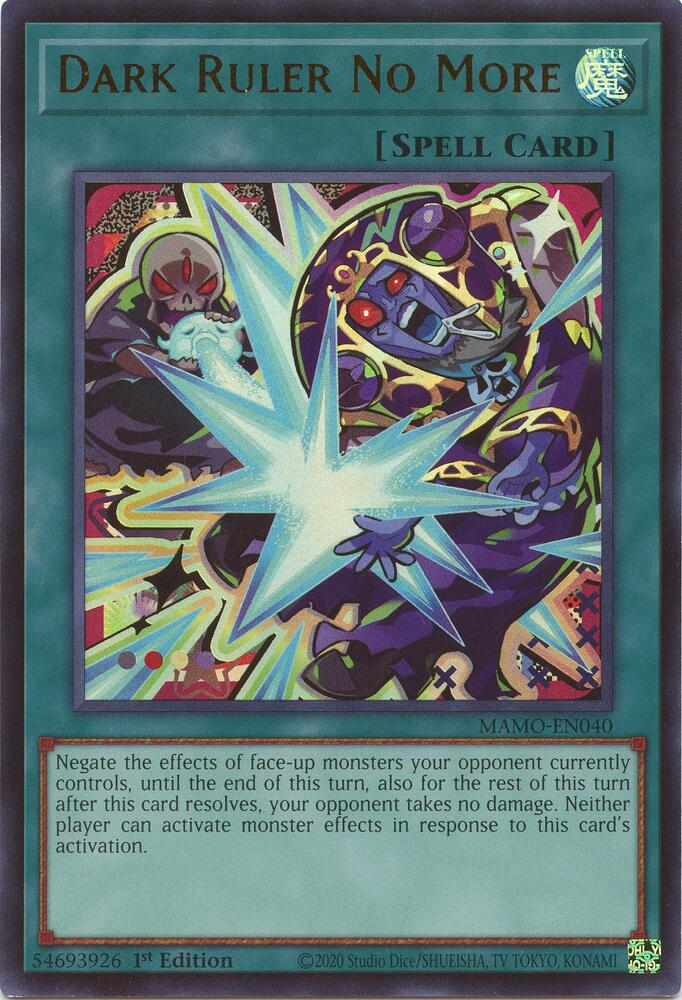 Dark Ruler No More MAMO-EN040 card from Magnificent Monsters