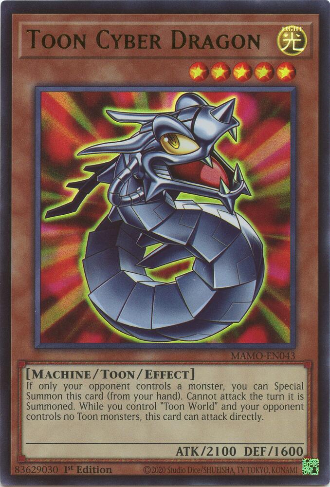 Toon Cyber Dragon MAMO-EN043 card from Magnificent Monsters