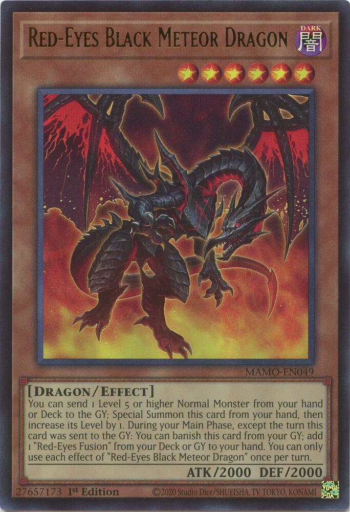 Red-Eyes Black Meteor Dragon MAMO-EN049 card from Magnificent Monsters