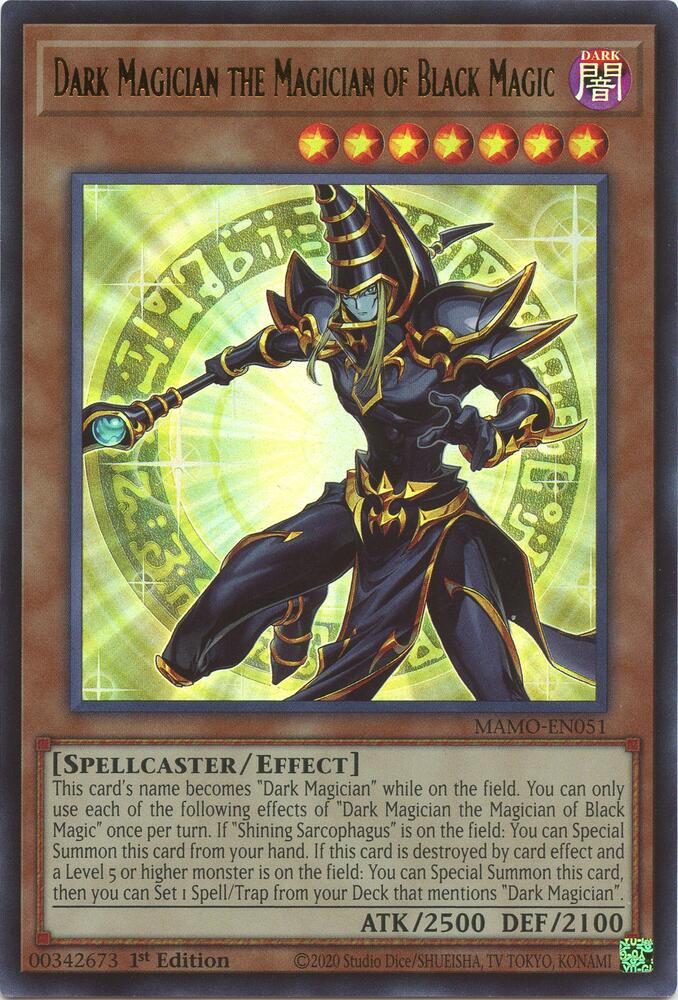 Dark Magician the Magician of Black Magic MAMO-EN051 card from Magnificent Monsters