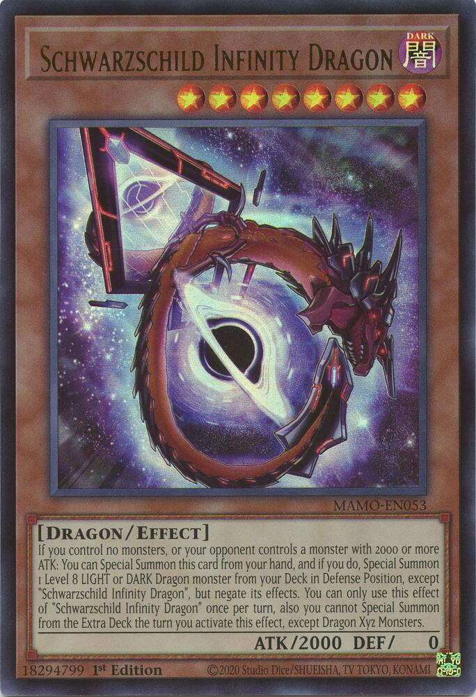 Schwarzschild Infinity Dragon MAMO-EN053 card from Magnificent Monsters