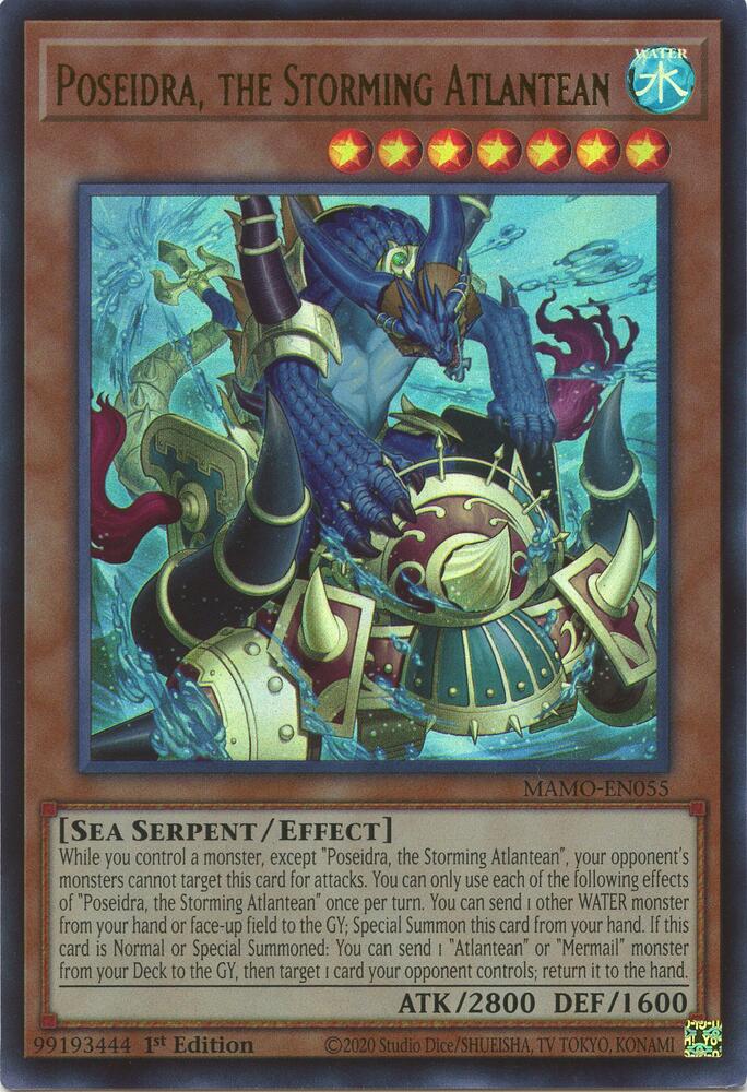 Poseidra, the Storming Atlantean MAMO-EN055 card from Magnificent Monsters