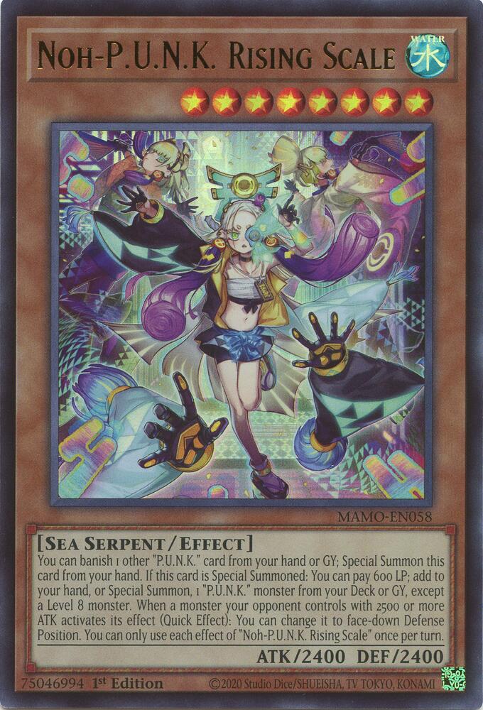 Noh-P.U.N.K. Rising Scale MAMO-EN058 card from Magnificent Monsters