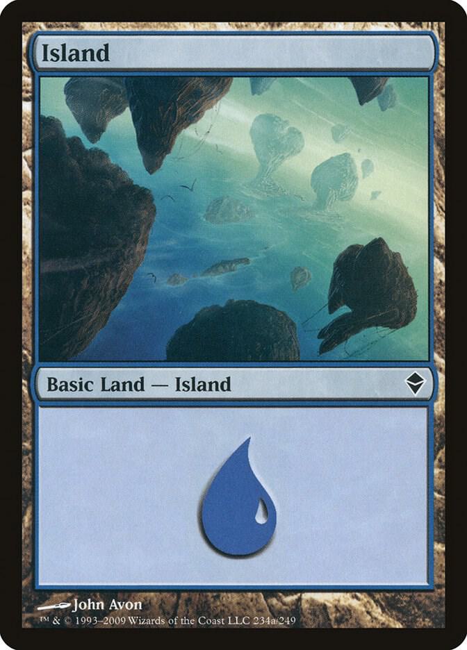 Island 234a card from Zendikar