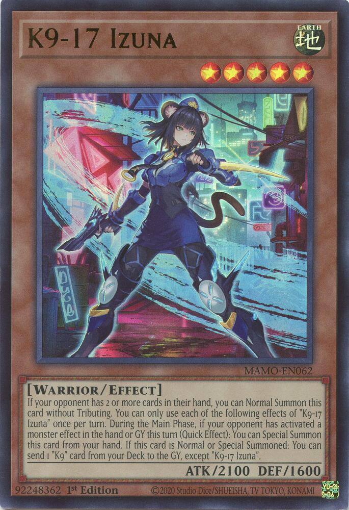 K9-17 Izuna MAMO-EN062 card from Magnificent Monsters