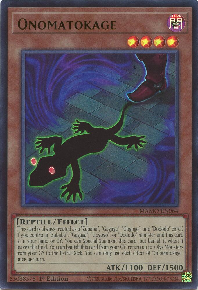 Onomatokage MAMO-EN064 card from Magnificent Monsters