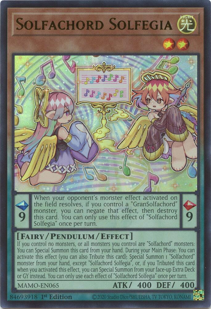 Solfachord Solfegia MAMO-EN065 card from Magnificent Monsters