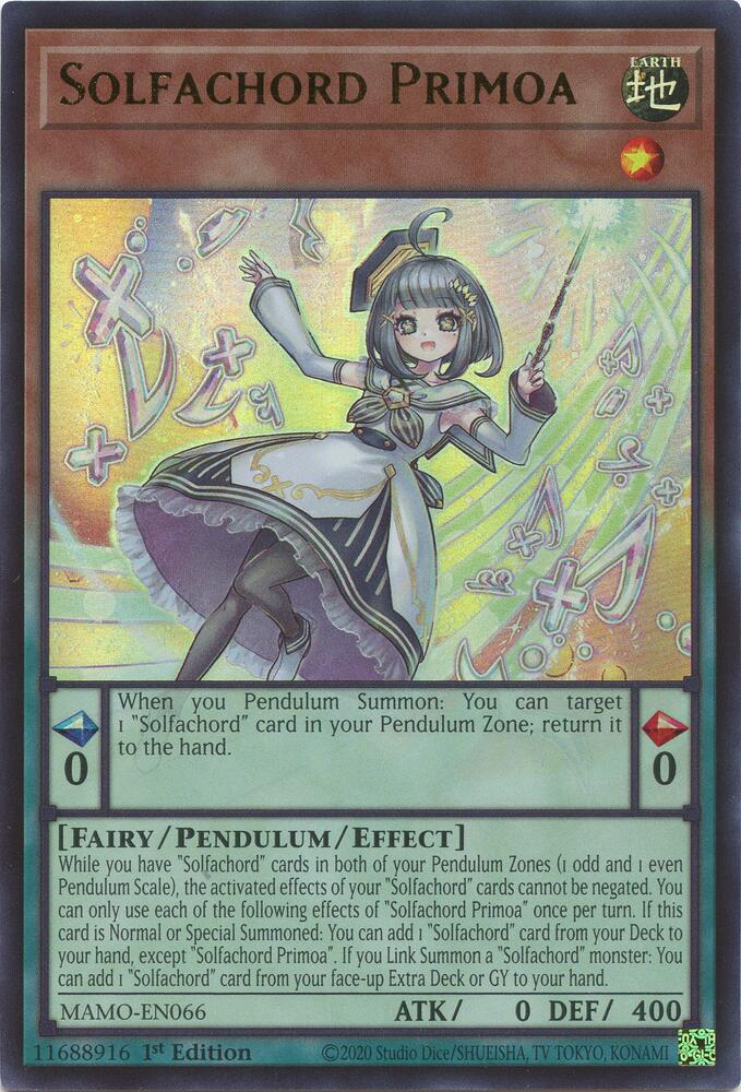 Solfachord Primoa MAMO-EN066 card from Magnificent Monsters
