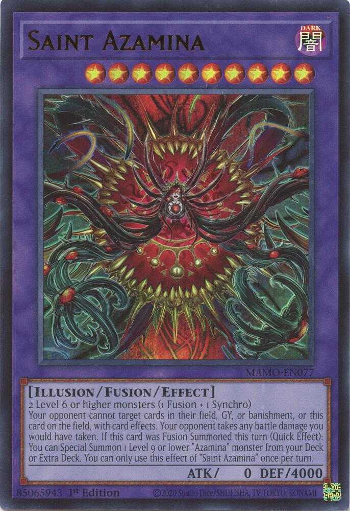 Saint Azamina MAMO-EN077 card from Magnificent Monsters