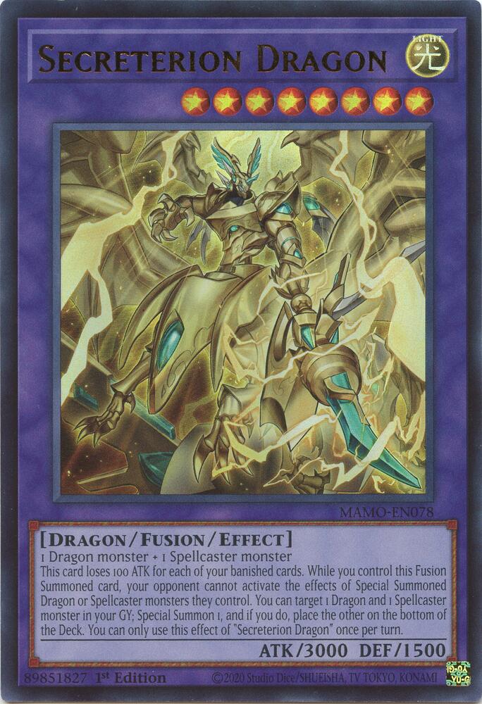Secreterion Dragon MAMO-EN078 card from Magnificent Monsters