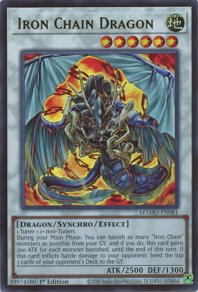 Iron Chain Dragon MAMO-EN081 card from Magnificent Monsters