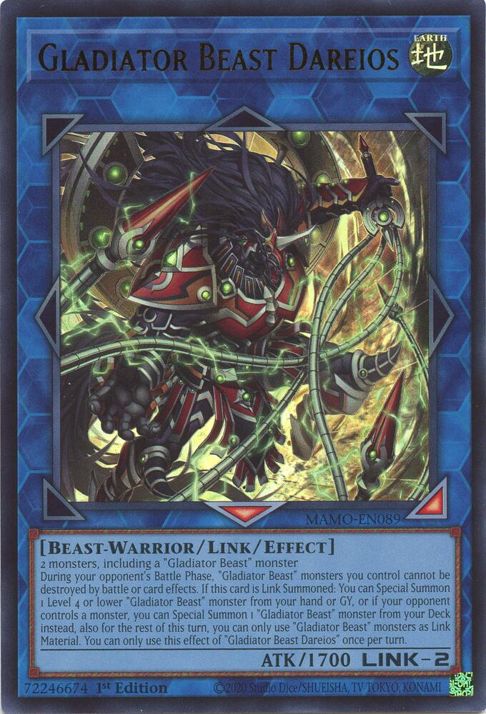 Gladiator Beast Dareios MAMO-EN089 card from Magnificent Monsters