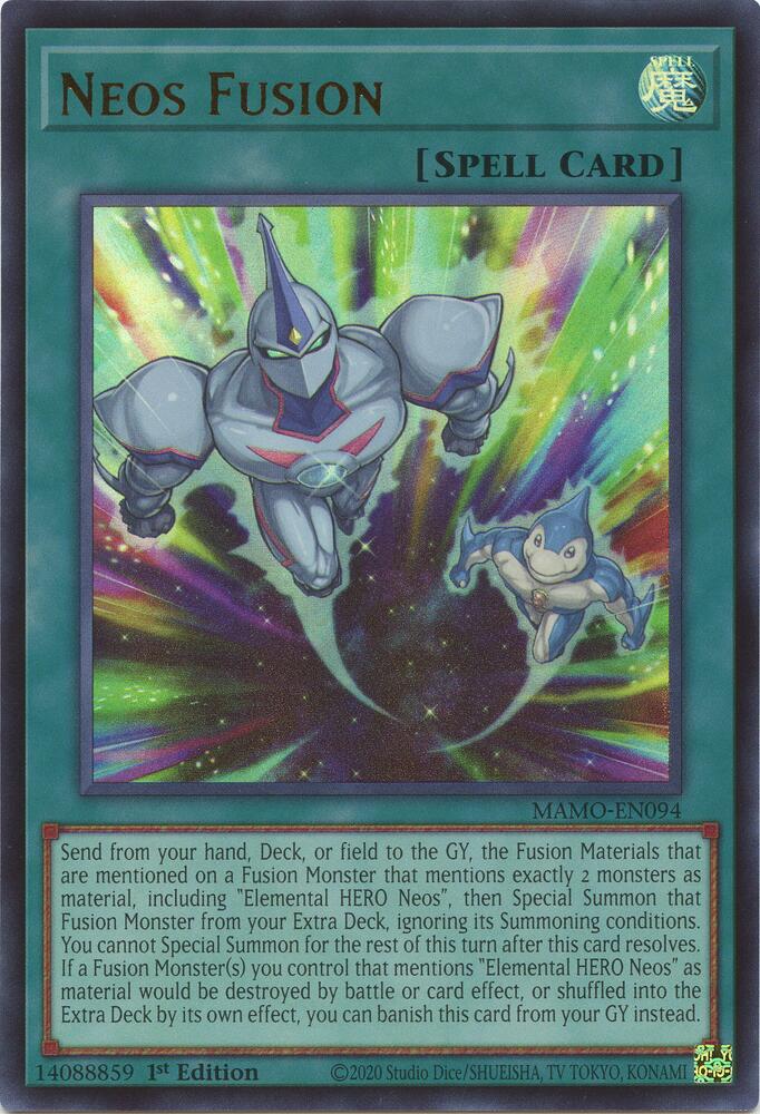 Neos Fusion MAMO-EN094 card from Magnificent Monsters