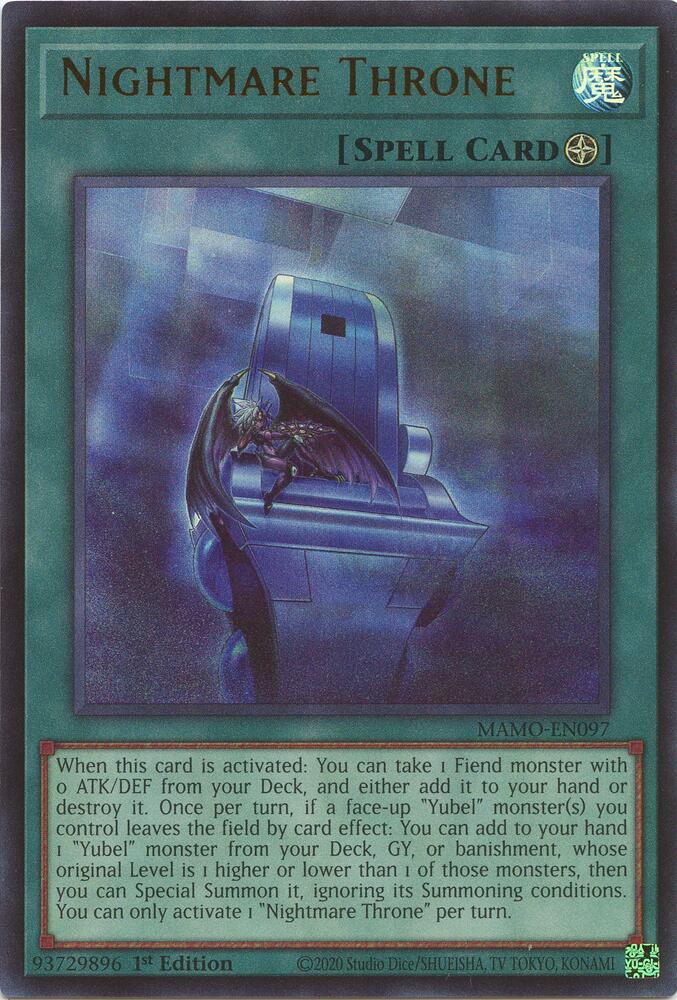 Nightmare Throne MAMO-EN097 card from Magnificent Monsters