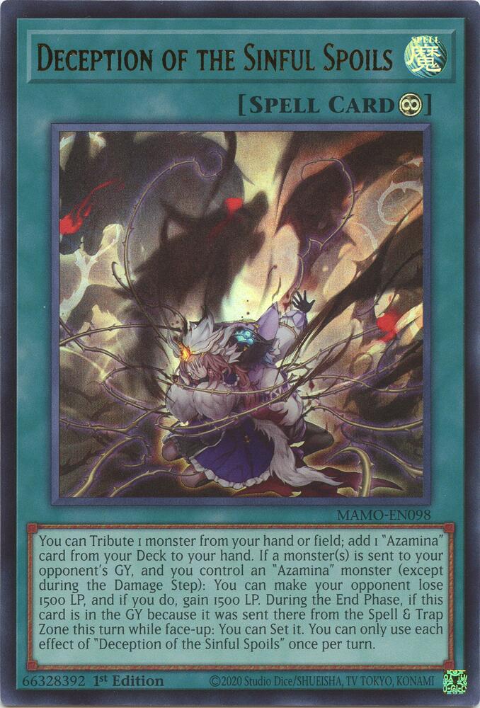Deception of the Sinful Spoils MAMO-EN098 card from Magnificent Monsters