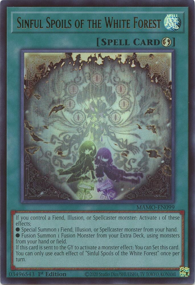 Sinful Spoils of the White Forest MAMO-EN099 card from Magnificent Monsters