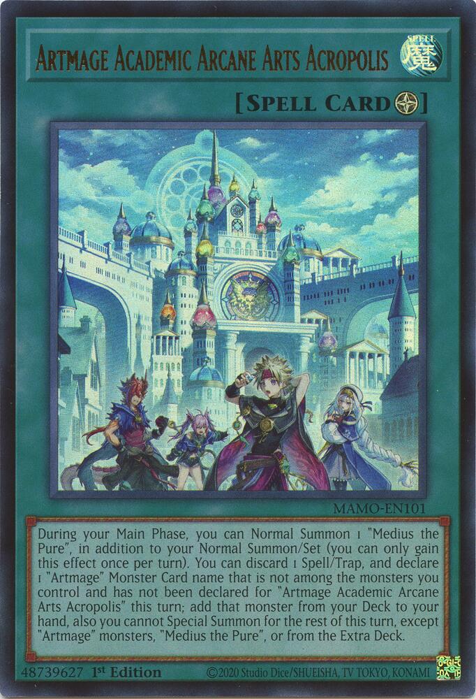 Artmage Academic Arcane Arts Acropolis MAMO-EN101 card from Magnificent Monsters