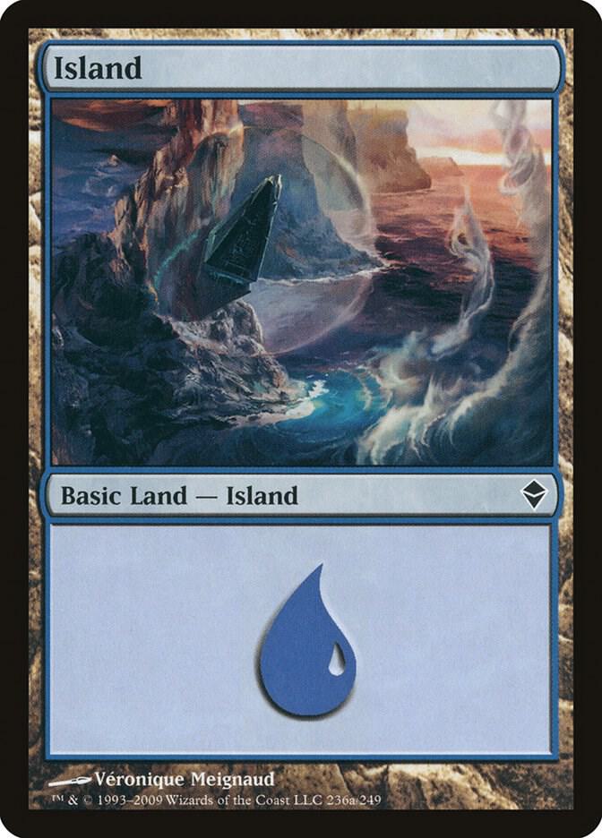 Island 236a card from Zendikar