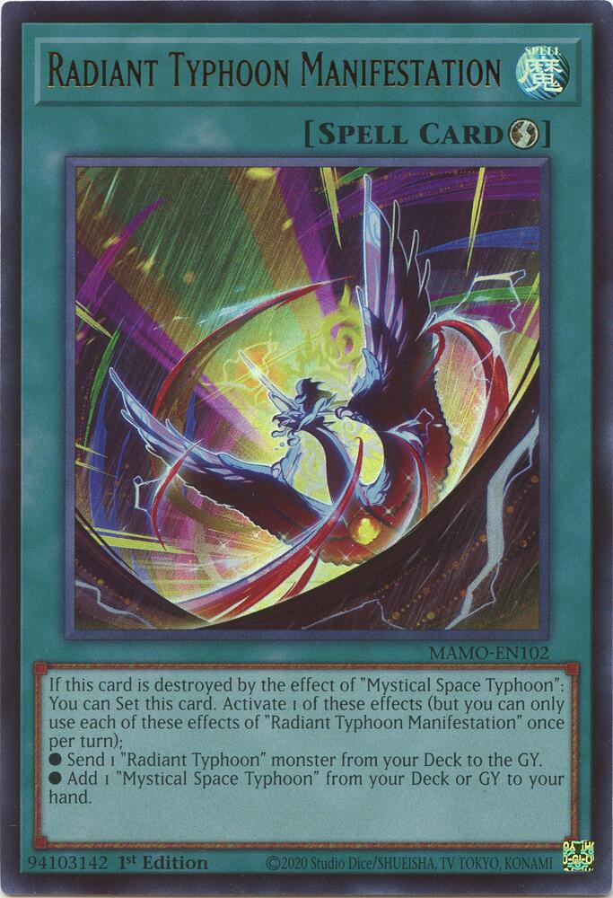 Radiant Typhoon Manifestation MAMO-EN102 card from Magnificent Monsters
