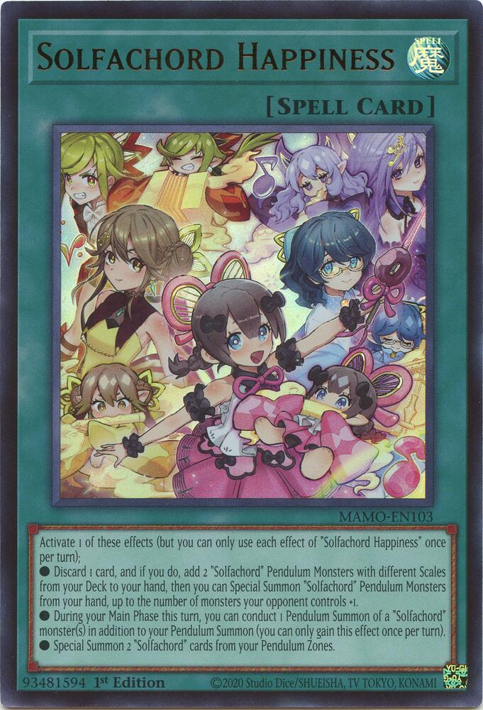 Solfachord Happiness MAMO-EN103 card from Magnificent Monsters
