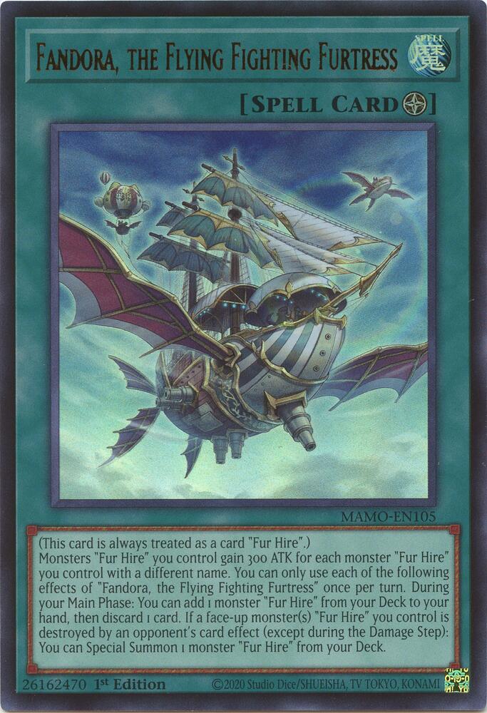 Fandora, the Flying Fighting Furtress MAMO-EN105 card from Magnificent Monsters