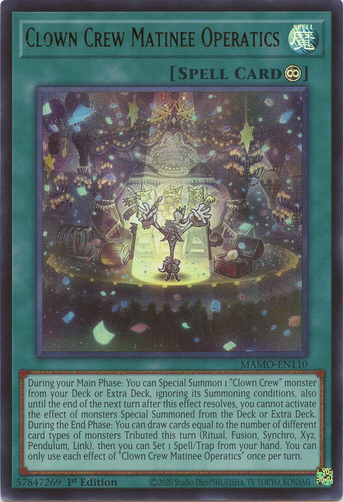 Clown Crew Matinee Operatics MAMO-EN110 card from Magnificent Monsters