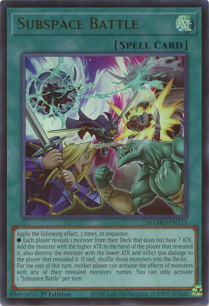 Subspace Battle MAMO-EN111 card from Magnificent Monsters