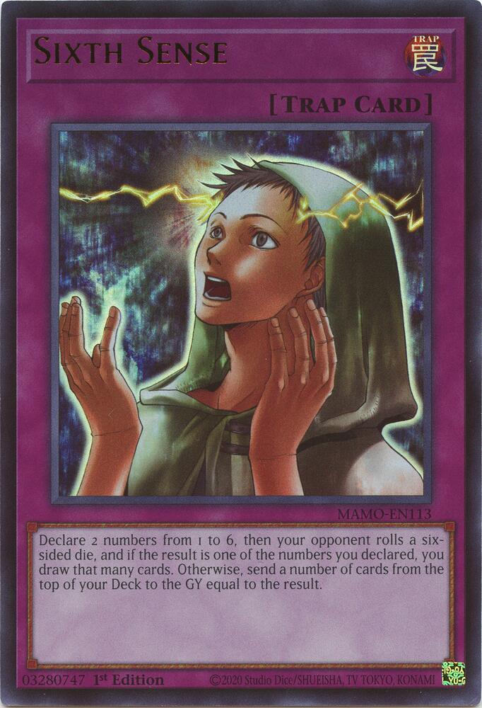 Sixth Sense MAMO-EN113 card from Magnificent Monsters