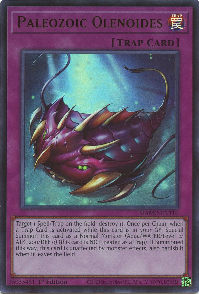 Paleozoic Olenoides MAMO-EN116 card from Magnificent Monsters