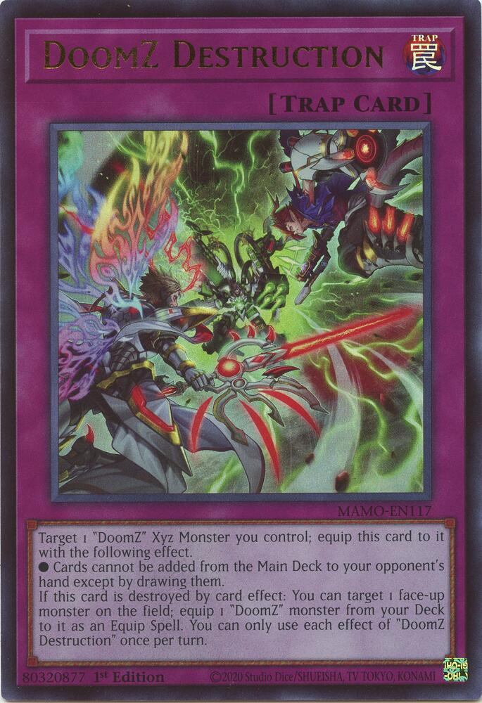DoomZ Destruction MAMO-EN117 card from Magnificent Monsters