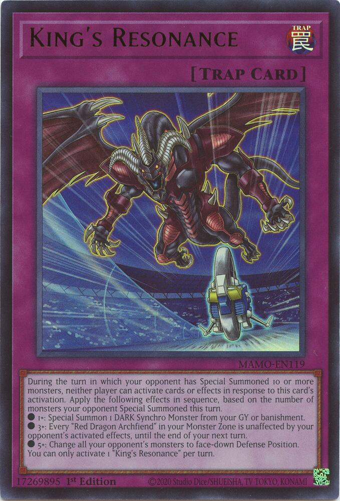 King's Resonance MAMO-EN119 card from Magnificent Monsters