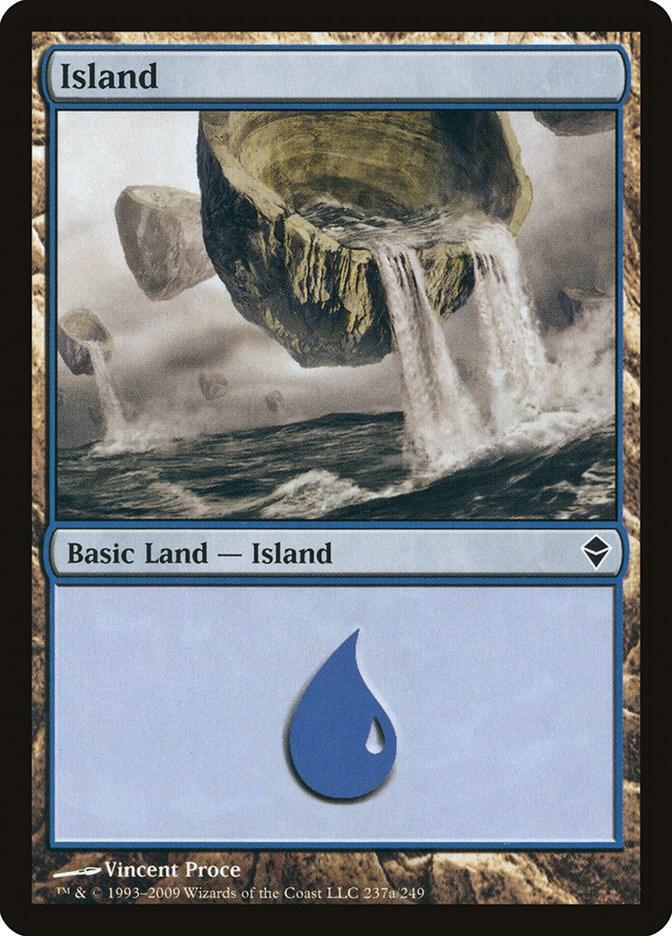 Island 237a card from Zendikar