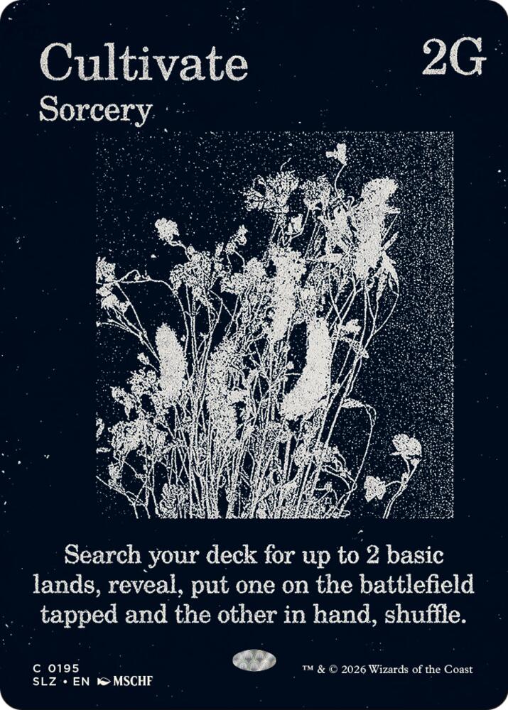 Cultivate 195 card from Secret Lair x MSCHF: The Zeta Set