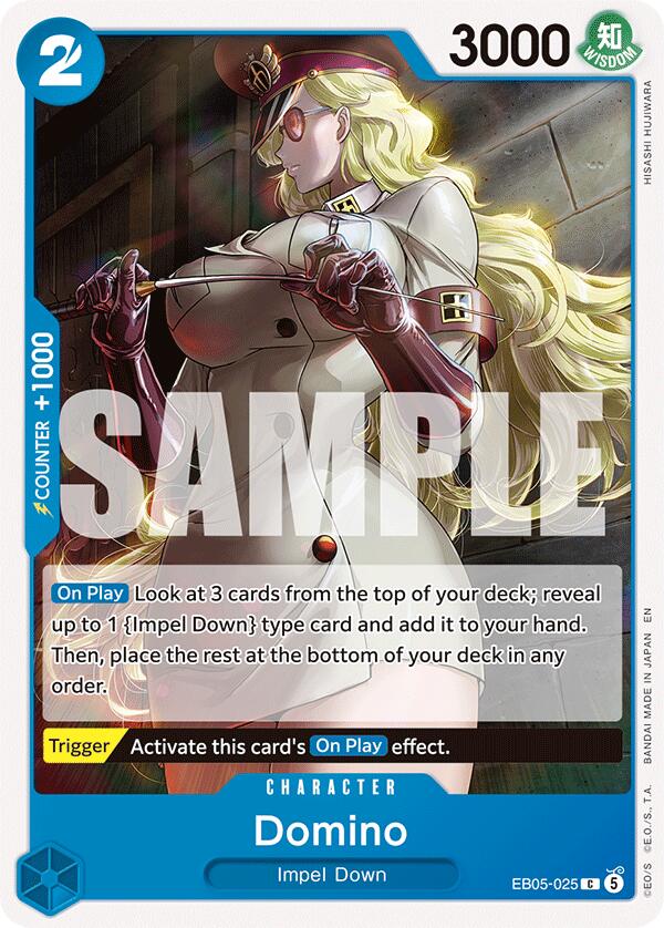 Domino EB05-025 card from Extra Booster: One Piece Heroines Edition Vol. 2