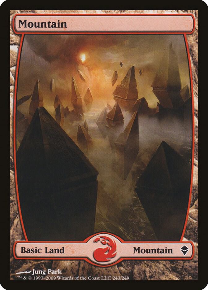 Mountain - Full Art 243 card from Zendikar