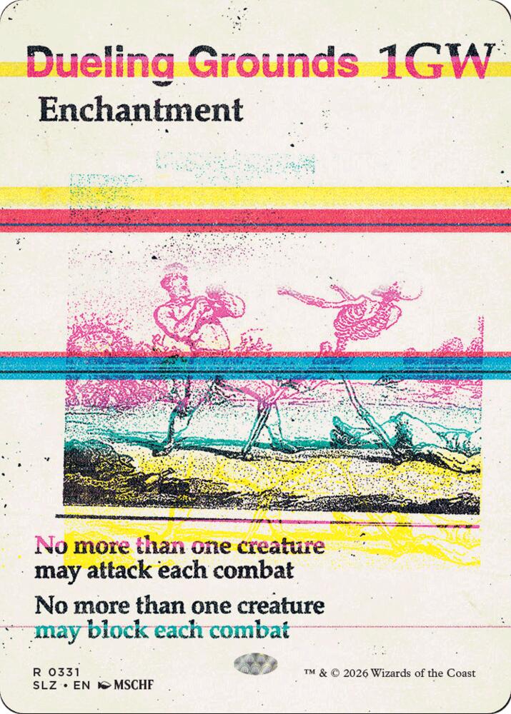 Dueling Grounds 331 card from Secret Lair x MSCHF: The Zeta Set