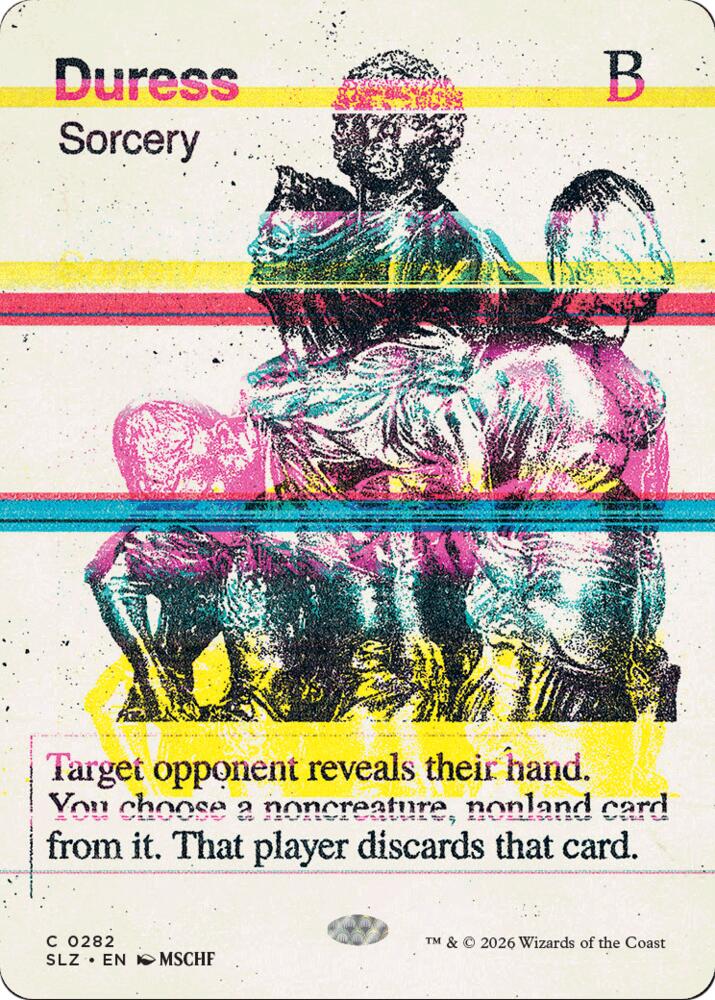 Duress 282 card from Secret Lair x MSCHF: The Zeta Set