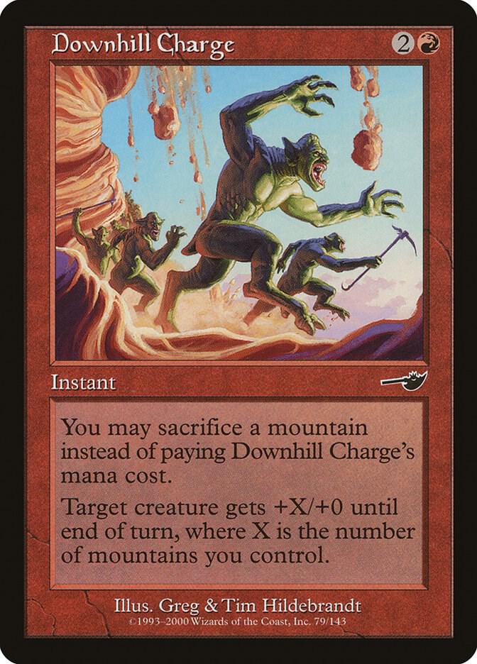 Downhill Charge 79 card from Nemesis