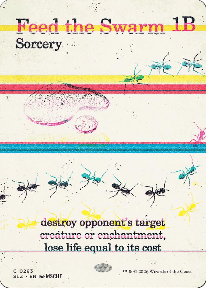 Feed the Swarm 283 card from Secret Lair x MSCHF: The Zeta Set