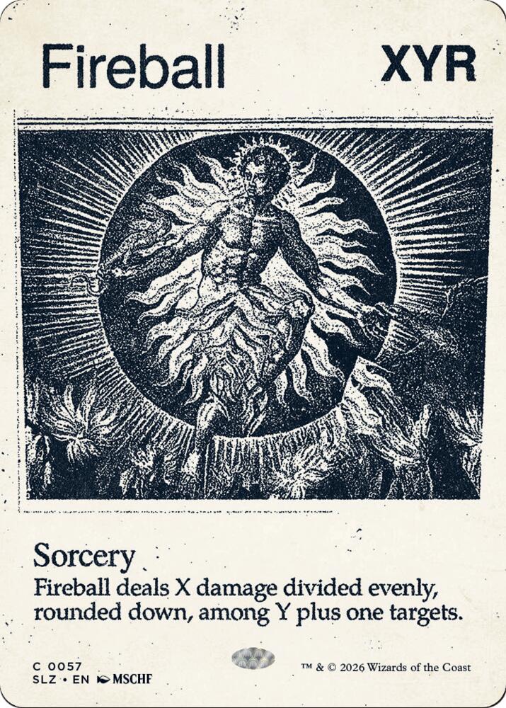 Fireball 57 card from Secret Lair x MSCHF: The Zeta Set