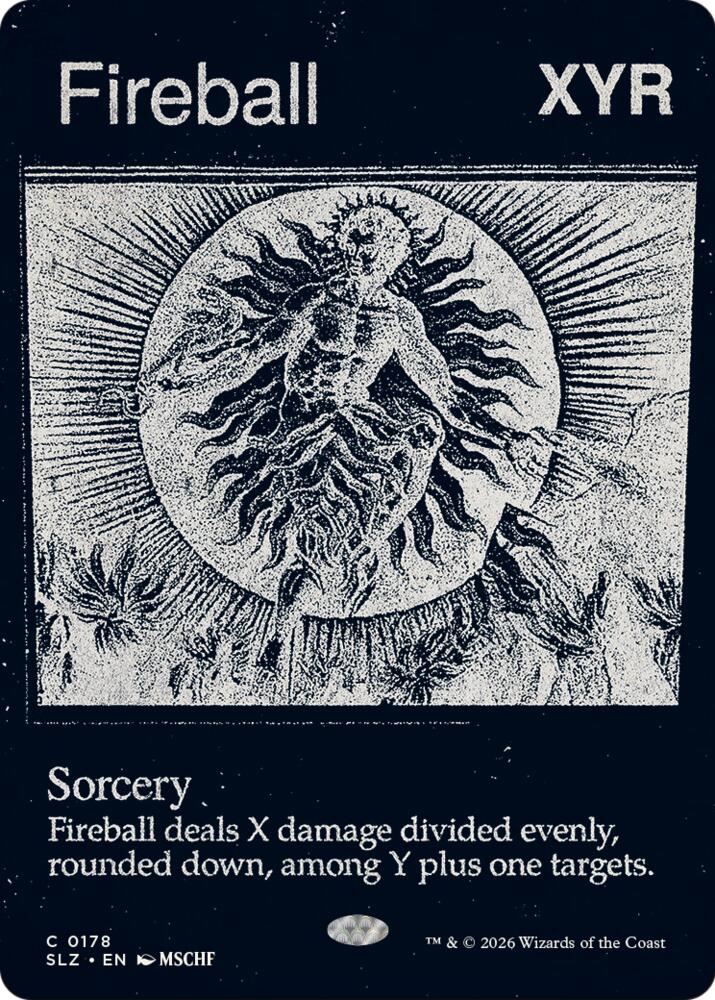 Fireball 178 card from Secret Lair x MSCHF: The Zeta Set