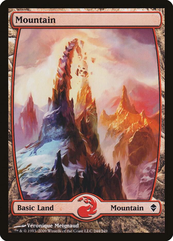 Mountain - Full Art 244 card from Zendikar