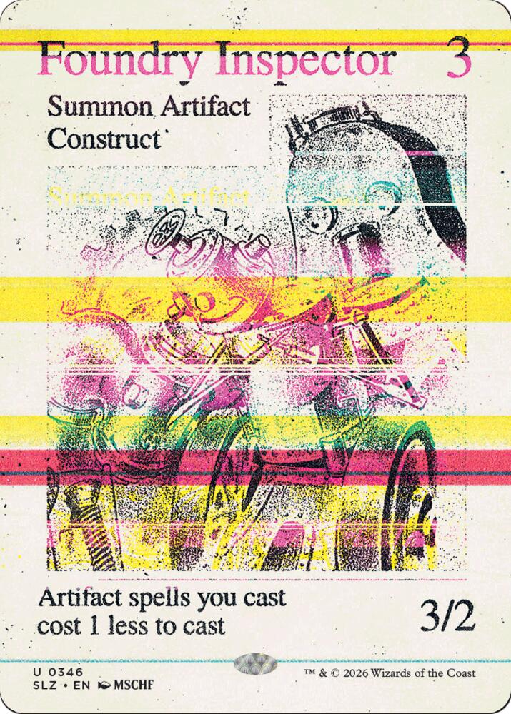 Foundry Inspector 346 card from Secret Lair x MSCHF: The Zeta Set