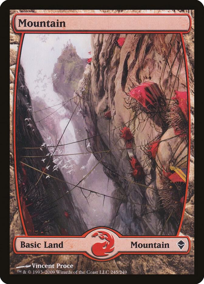 Mountain - Full Art 245 card from Zendikar