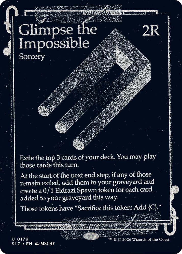 Glimpse the Impossible 179 card from Secret Lair x MSCHF: The Zeta Set